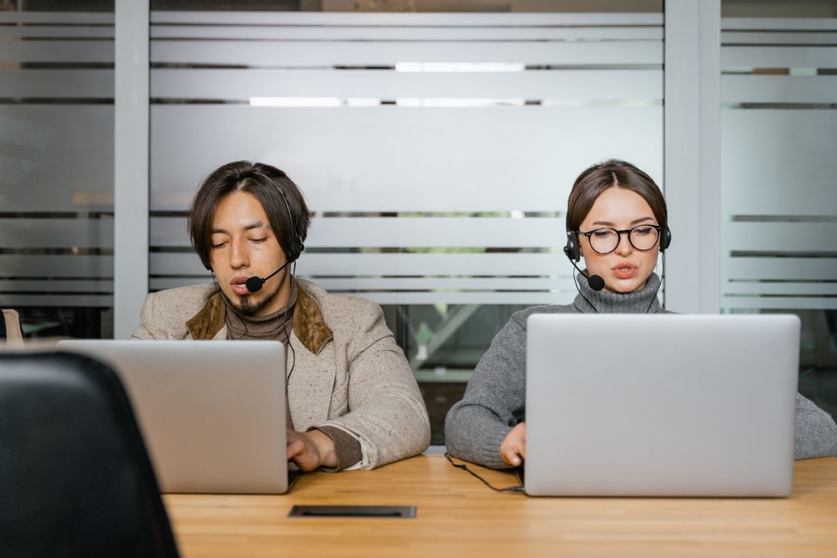 People working together in an office
